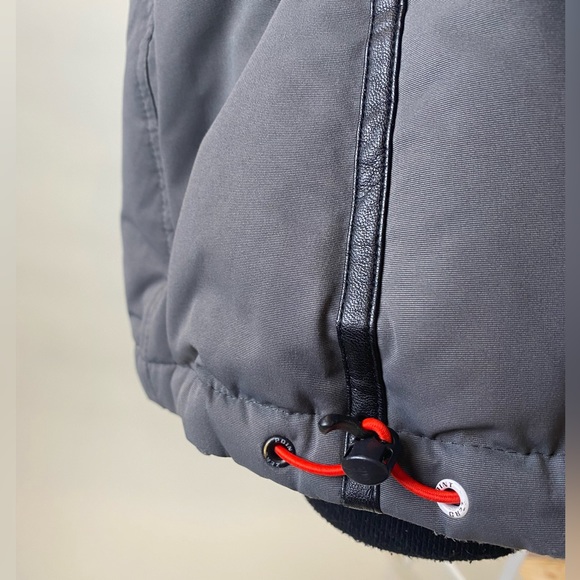 Point Zero High Neck Graphite Winter Jacket with Hooded Faux Fur Trim - Picture 8 of 14